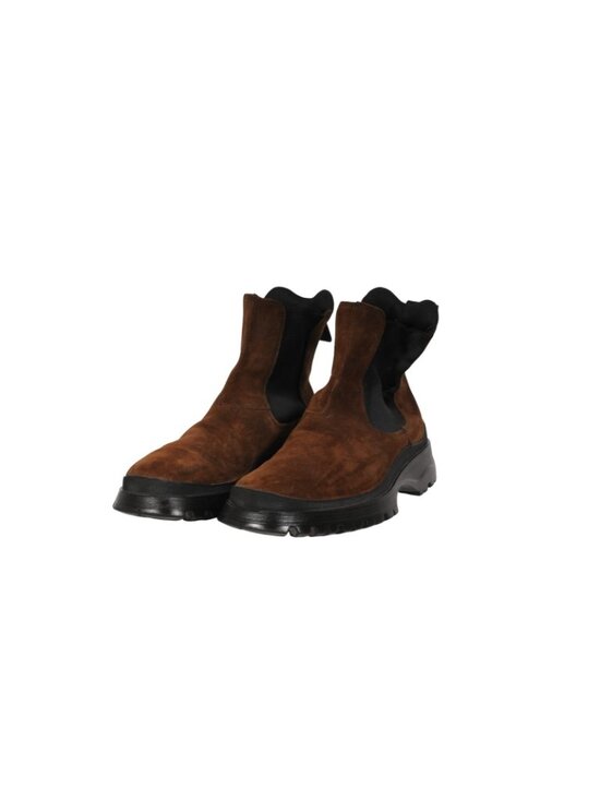 Prada Men Brixxen Chelsea Boots Size US 10.5 UK 9.5 Brown Suede Chunky Sole main image 5